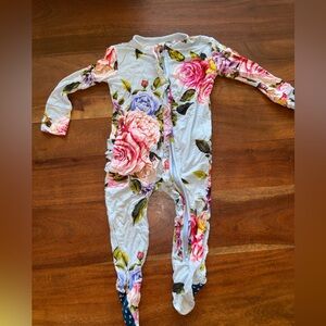 Posh Peanut floral zipper pajamas